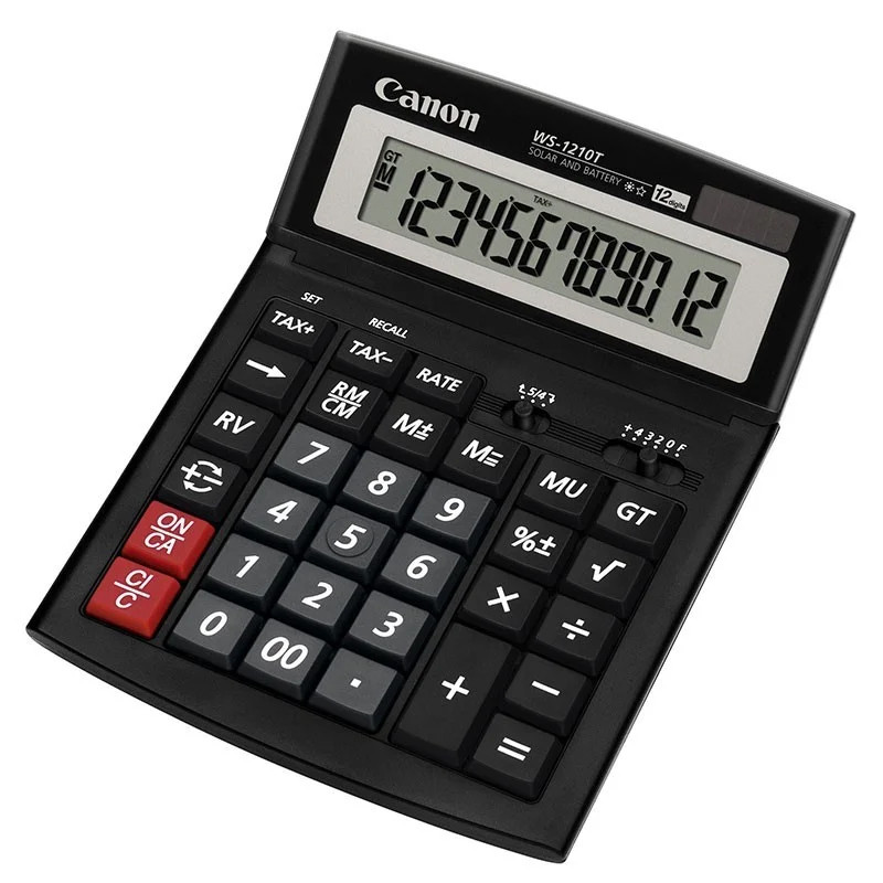 Calculatrice De Bureau Canon WS-1210-T 12 Chiffres Noir En Tunisie