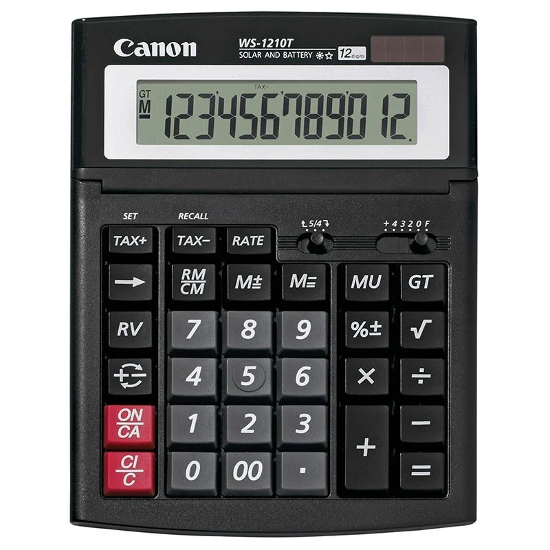 Calculatrice De Bureau Canon WS-1210-T 12 Chiffres Noir En Tunisie