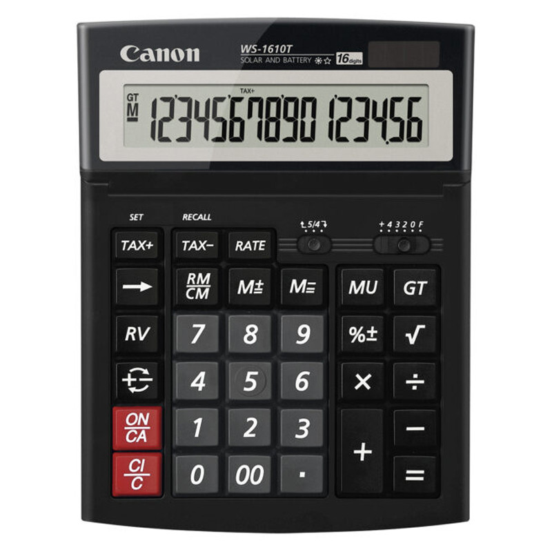 Calculatrice De Bureau Canon WS-1610-T 16 Chiffres Noir En Tunisie