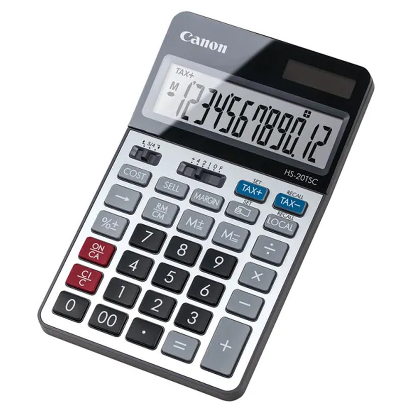 Calculatrice De Bureau Canon HS-20-TSC 12 Chiffres Gris En Tunisie