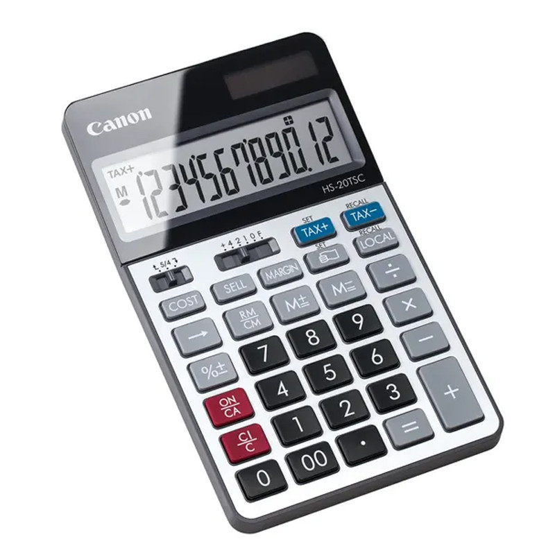 Calculatrice De Bureau Canon HS-20-TSC 12 Chiffres Gris En Tunisie
