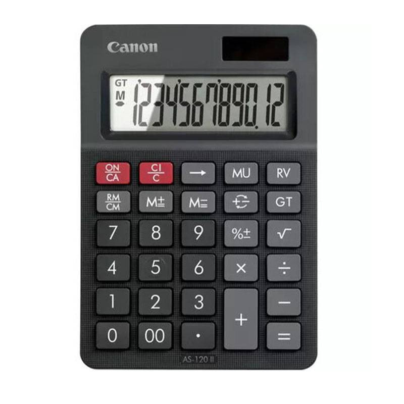 Calculatrice De Bureau Canon AS-120 II 12 Chiffres Noir En Tunisie