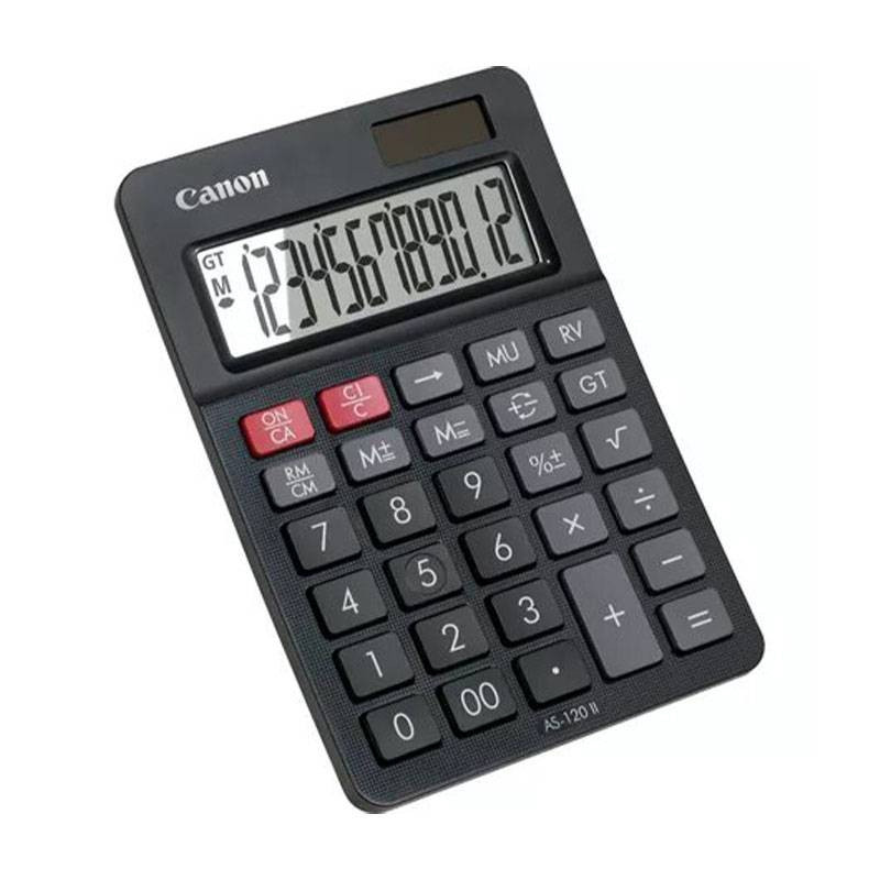 Calculatrice De Bureau Canon AS-120 II 12 Chiffres Noir En Tunisie