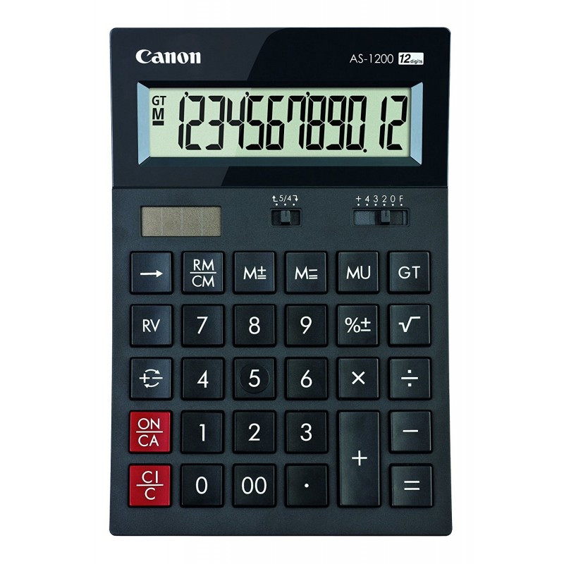 Calculatrice De Bureau Canon AS-1200-HB 12Chiffres Noir En Tunisie