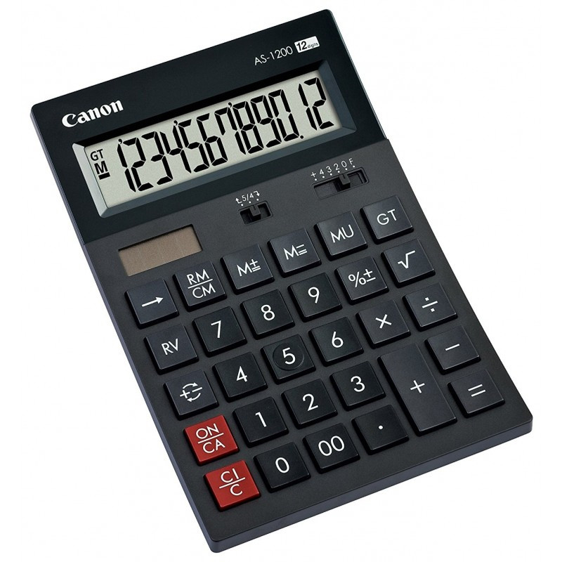 Calculatrice De Bureau Canon AS-1200-HB 12Chiffres Noir En Tunisie