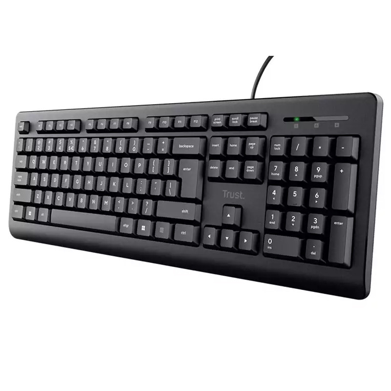 Clavier Filaire Trust Primo Azerty Noir
