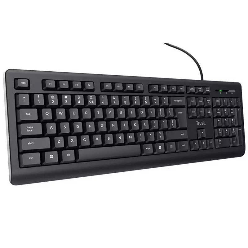 Clavier Filaire Trust Primo Azerty Noir