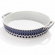 Plat à Four Rond En Céramique 1.6 L Bleu