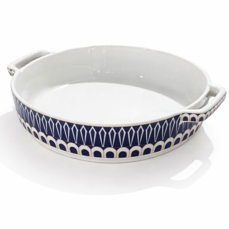 Plat à Four Rond En Céramique 2.4 L Bleu en Tunisie