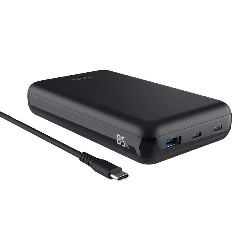 Power Bank Trust Laro 20 000 mAh Pour PC 100 W Noir en Tunisie