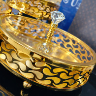 2 Mefreds Rond Avec Couvercles 25Cm et 19Cm Doré en Tunisie