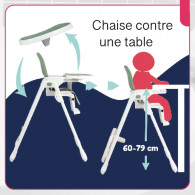 Chaise Haute Bébé Nania Bianca Taupe en Tunisie