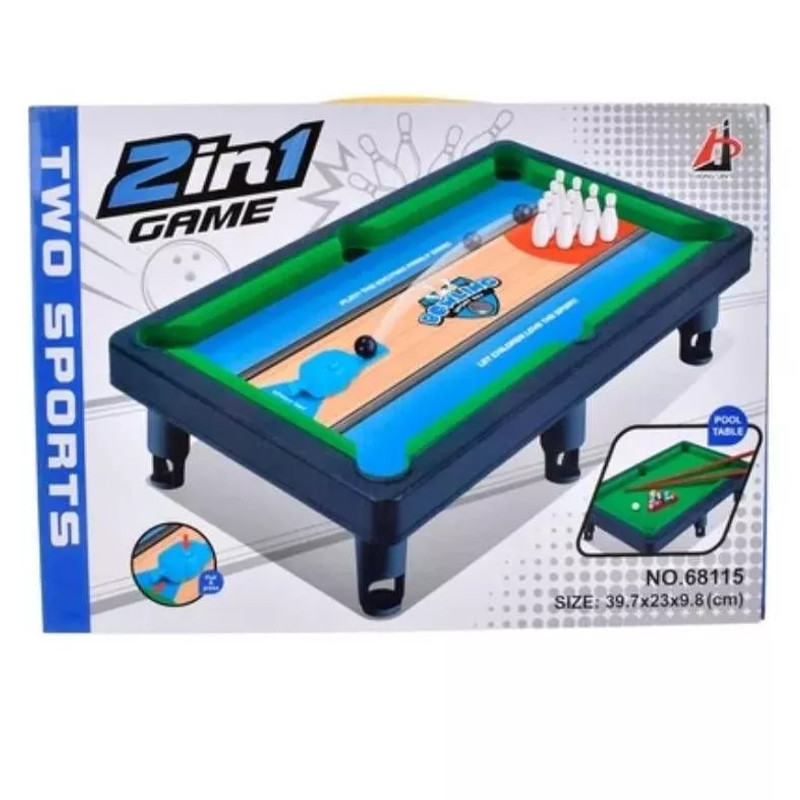 Table Pool + Bowling 2 EN1 Noir En Tunisie