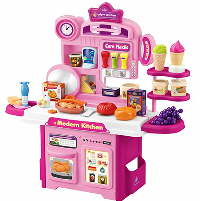 Coffret Cuisine Moderne Kitchen 53 Pièces Rose en Tunisie