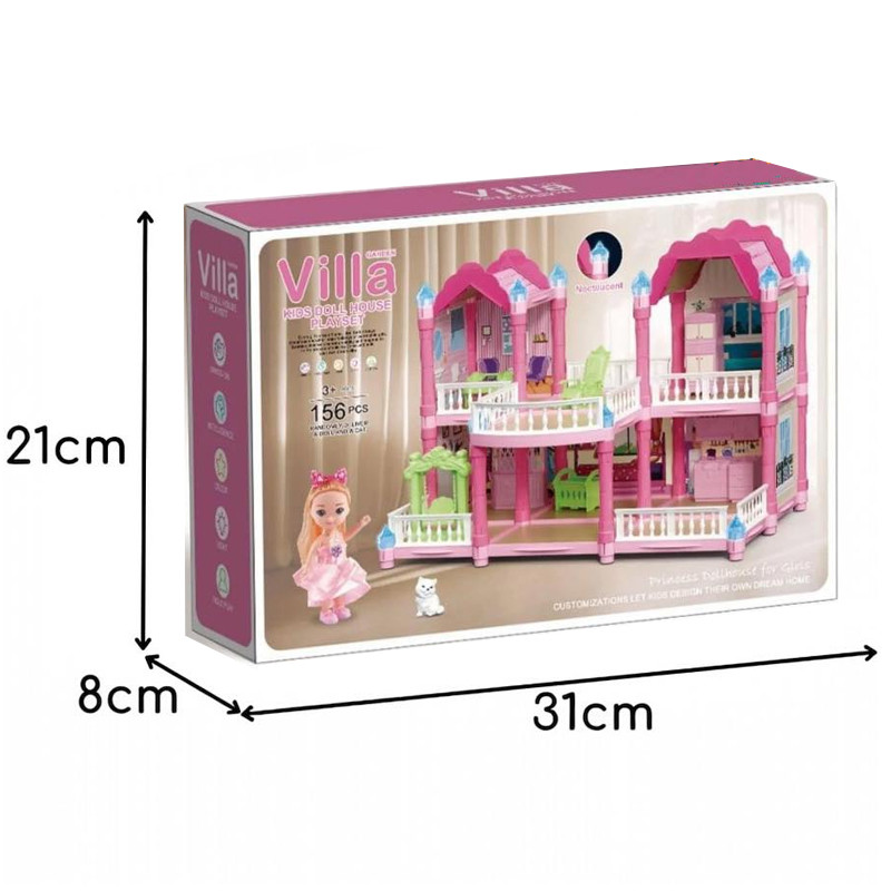 Villa De Poupée Woopie Garden Avec Accessoires Rose en Tunisie