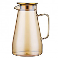 Carafe Avec Couvercle 1L En Verre Doré