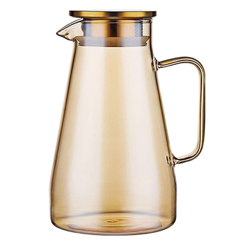 Carafe Avec Couvercle 1L En Verre Doré  en Tunisie
