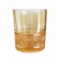 Coffret 6 Verres à Jus 25Cl En Verre Doré