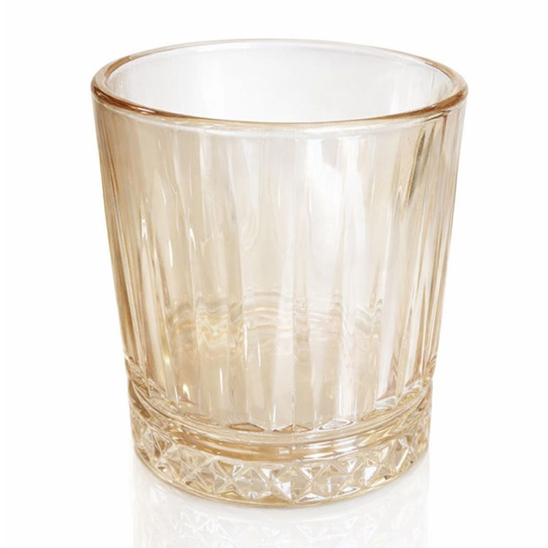 Coffret 6 Verres à Jus 25Cl En Verre Doré en Tunisie