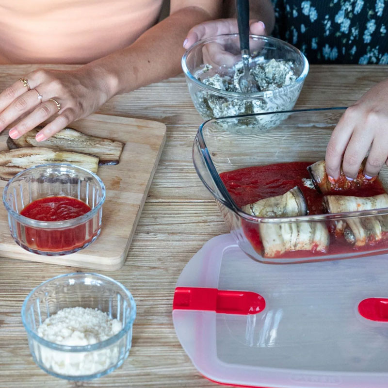 Boite de Conservation Pyrex Cook&Heat 2.5L Rouge en Tunisie