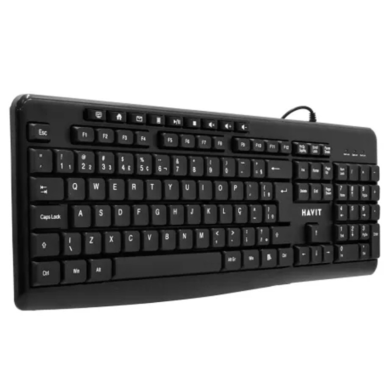 Clavier Filaire Havit KB2008 Ultra Slim Azerty Noir En Tunisie