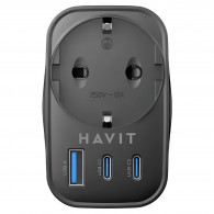 Adaptateur Chargeur Havit UC142 4En1 30W Noir en Tunisie