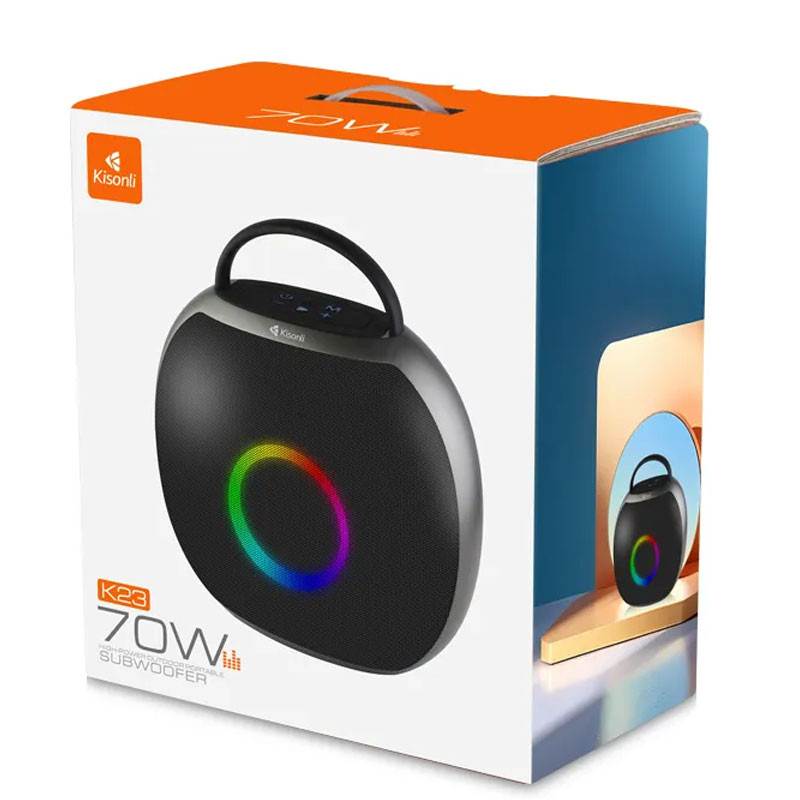 Enceinte Sans Fil Kisonli K23 RGB Noir en Tunisie