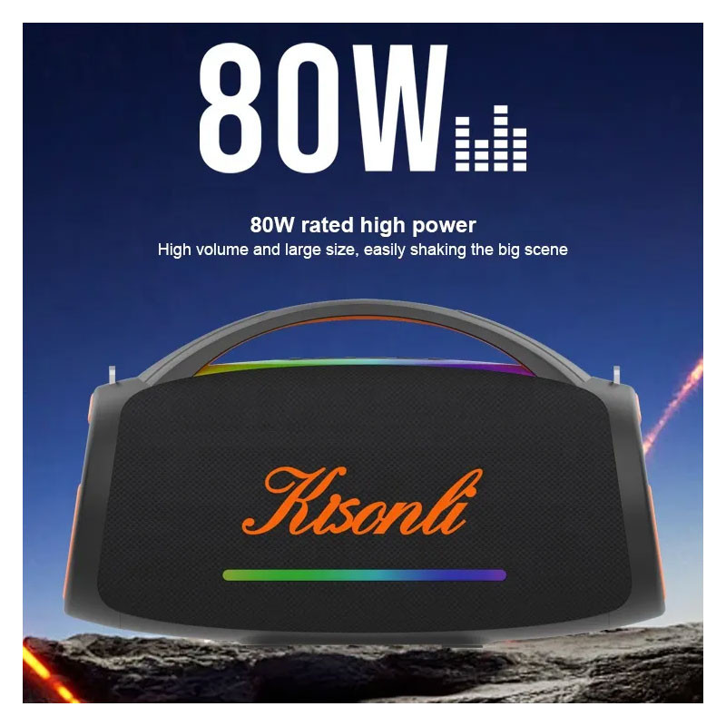 Enceinte Sans Fil Kisonli K26 RGB Noir en Tunisie