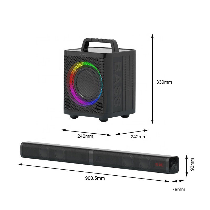 Enceinte Sans Fil Kisonli K16 RGB Noir EN Tunisie