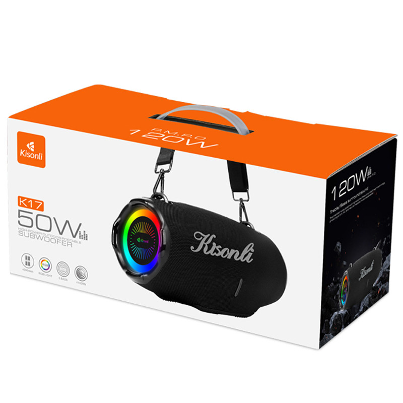 Enceinte Bluetooth Kisonli K17 50W RVB Noir en Tunisie