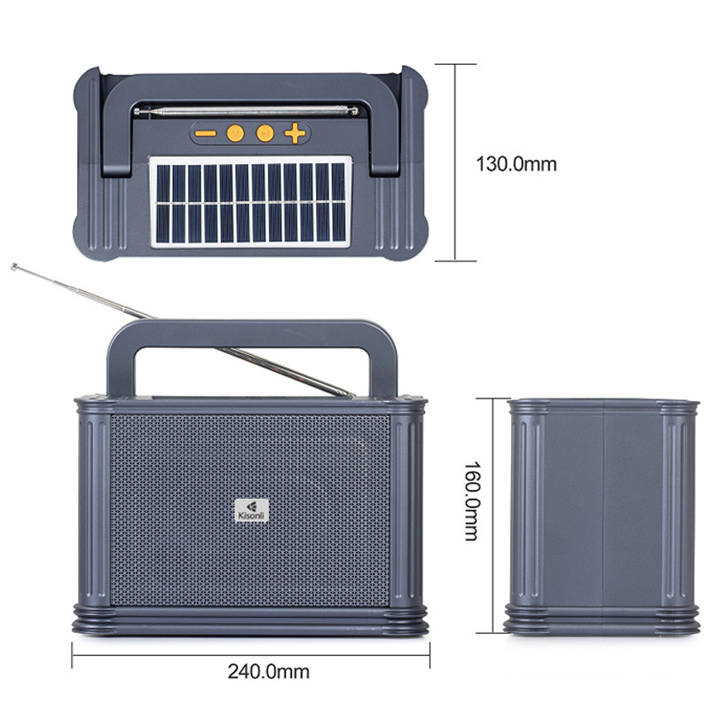 Enceinte Bluetooth Kisonli K9 RGB Gris En Tunisie
