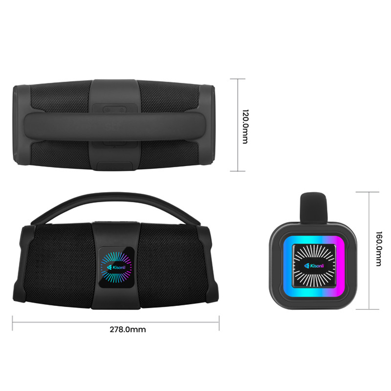 Enceinte Bluetooth Kisonli K5 RGB Noir En Tunisie