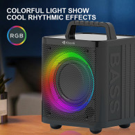 Enceinte Bluetooth Kisonli K4 RGB Noir En Tunisie
