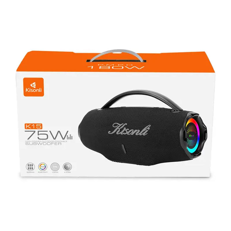 Enceinte Sans Fil Kisonli K15 RGB Noir en Tunisie