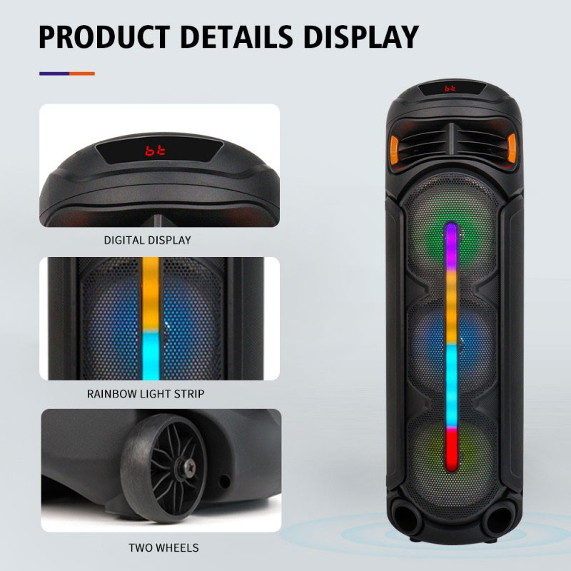 Haut Parleur Bluetooth ZQS8312 Avec Microphone Noir en Tunisie