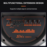 Haut Parleur Bluetooth ZQS8312 Avec Microphone Noir en Tunisie