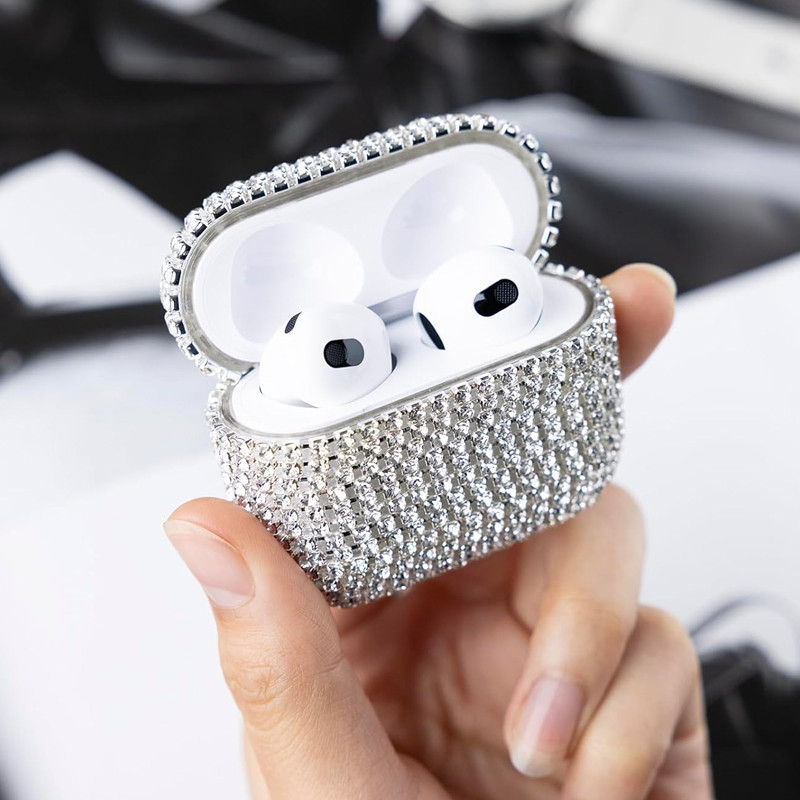 Étui De Protection Pour Airpods Diamond Argent En Tunisie