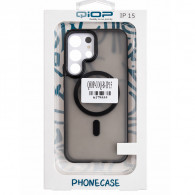 Coque Qiop Pour Iphone 15 Transparent Avec Contour Noir