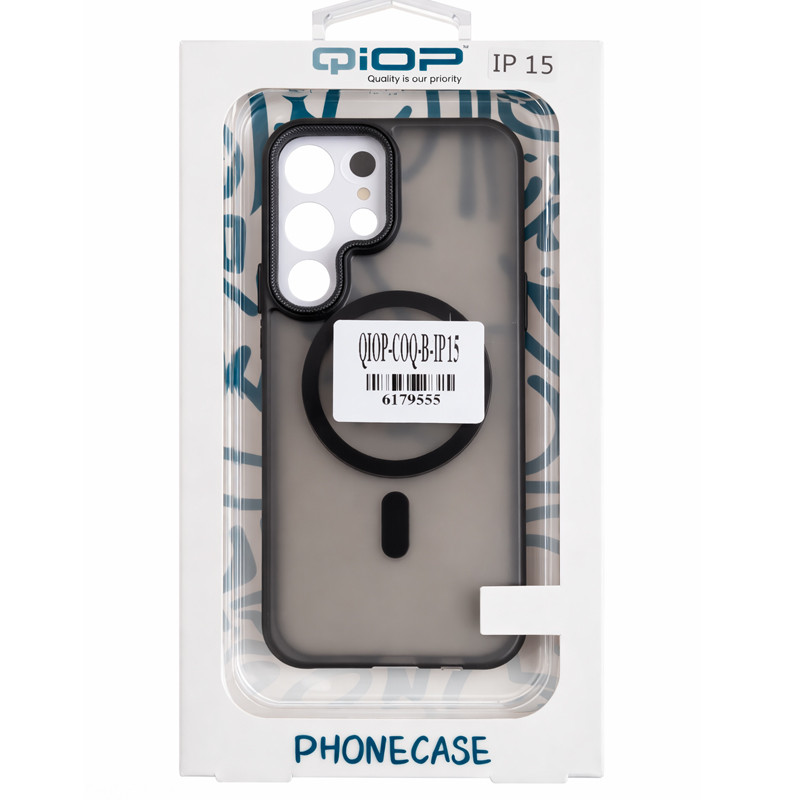 Coque Qiop Pour Iphone 15 Transparent Avec Contour Noir En Tunisie