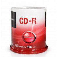 Paquet de 100 Pièces CD-R Sony 100CDQ80SP 700 Mo En Tunisie