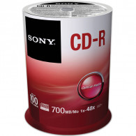 Bobine De 100 Pieces CD-R Sony 100CDQ80C 700 Mo En Tunisie