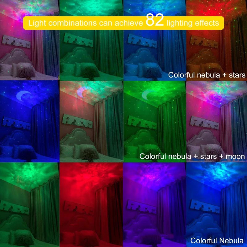 Veilleuse Avec Projection Du Ciel Octagon Bluetooth Blanc en Tunisie