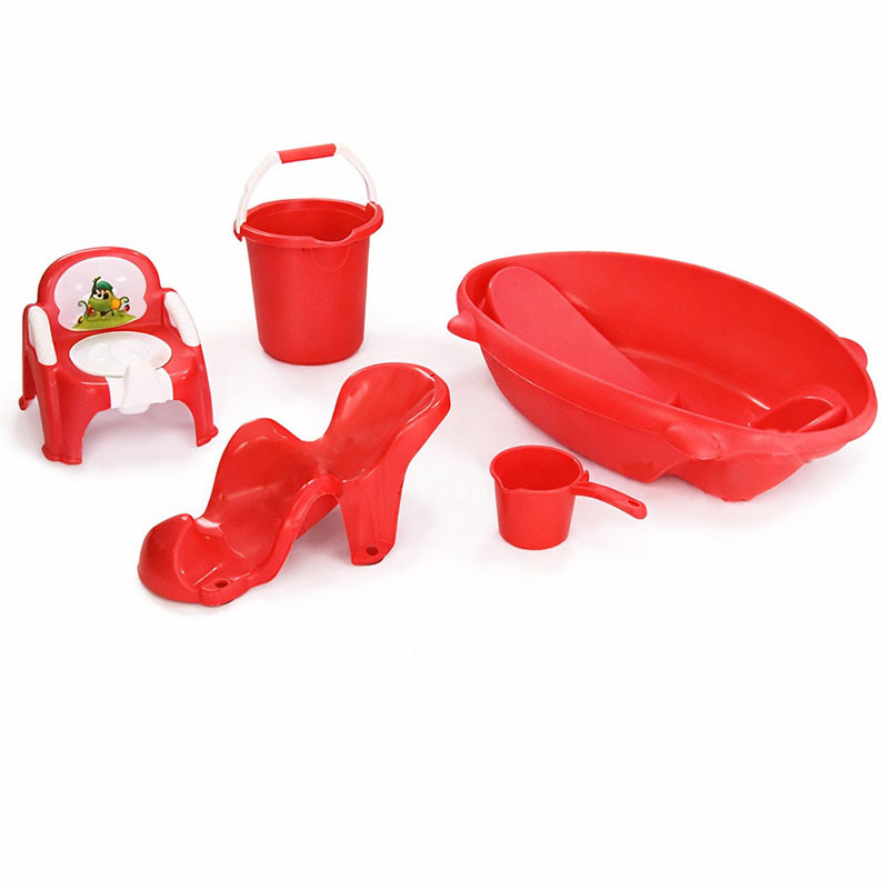 Ensemble Baignoire Bébé 5 Pièces Rouge en Tunisie