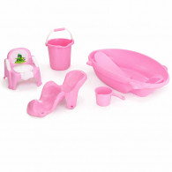 Ensemble Baignoire Bébé 5 Pièces Rose en Tunisie