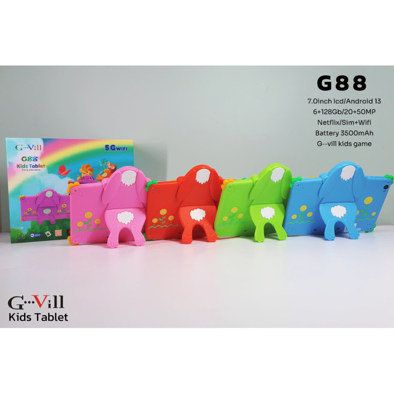 Tablette Kids G-Vill G88 7" 6Go 128Go 5G Bleu en Tunisie