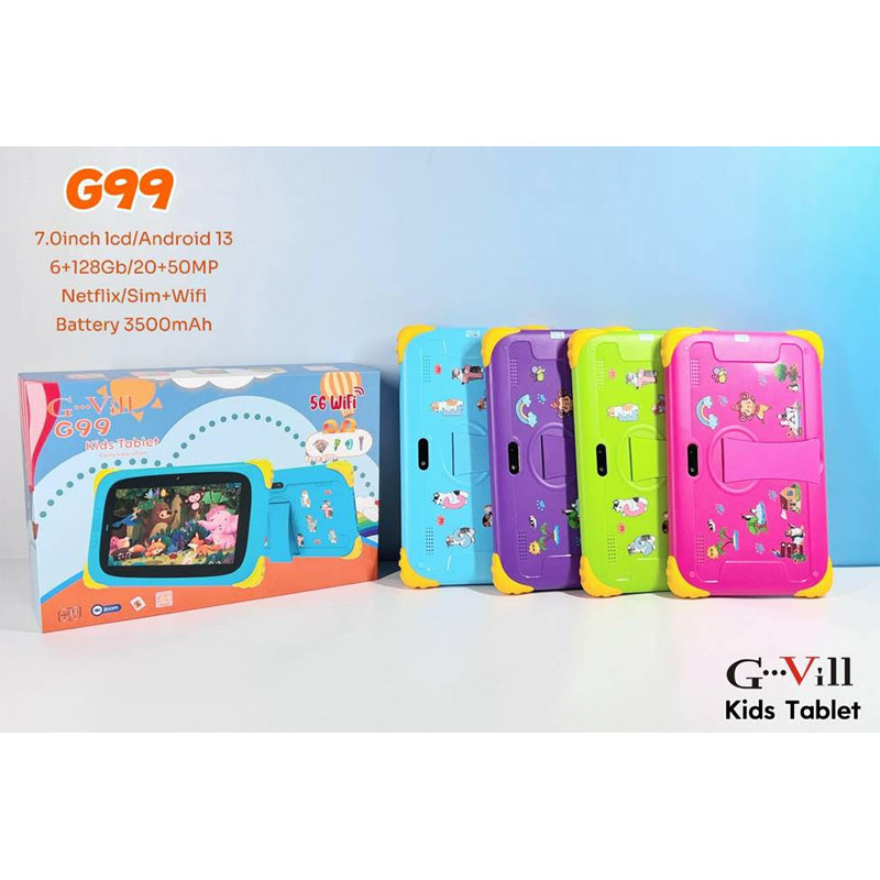Tablette Kids G-Vill G99 7" 6Go 128Go 5G Bleu en Tunisie