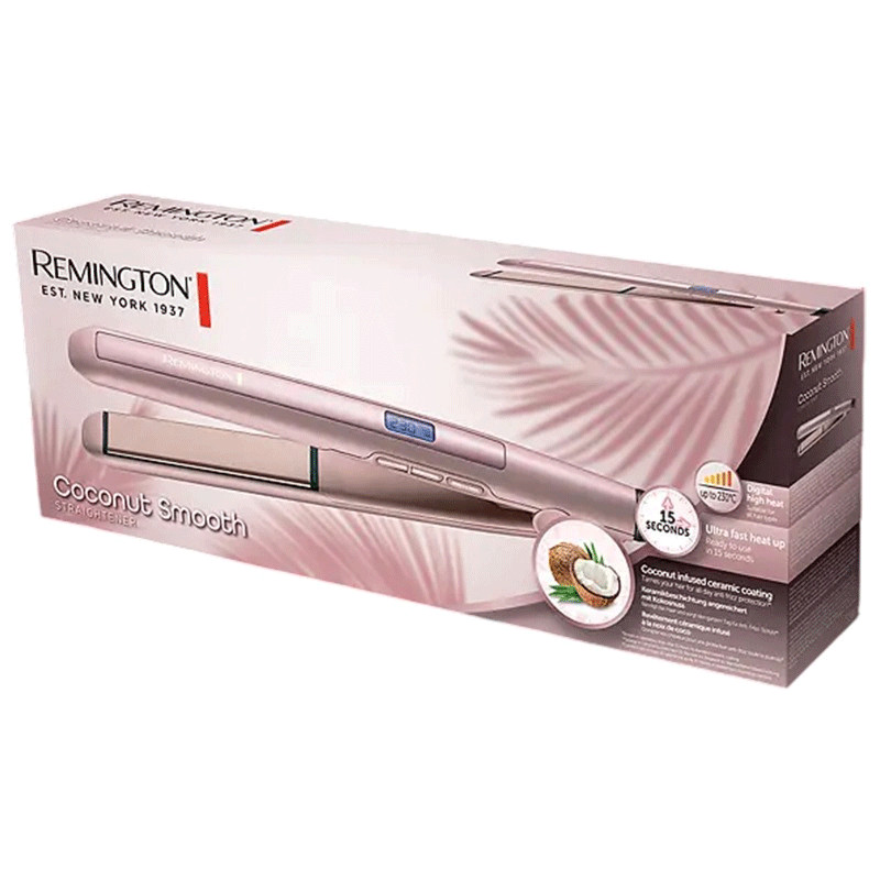 Lisseur Cheveux Remington Coconut Smooth 230°C Rose en Tunisie