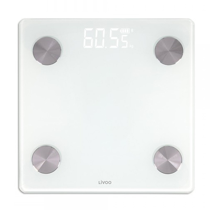 Pèse Personne Impédancemètre Connecté Livoo DOM528W 180 Kg Blanc En Tunisie