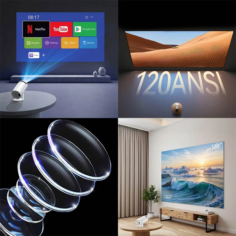 Mini Vidéo Projecteur Yesido TV14 LCD Blanc En Tunisie