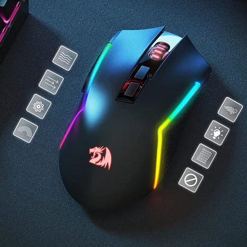 Souris Gamer Sans fil Redragon Trident M693 RGB Noir En Tunisie